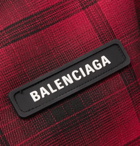 Balenciaga - Oversized Double-Breasted Checked Woven Coat - Men - Red