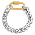 IN GOLD WE TRUST Silver and Gold Cuban Link Bracelet