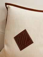 Ralph Lauren Home - Moore Leather-Trimmed Linen Cushion