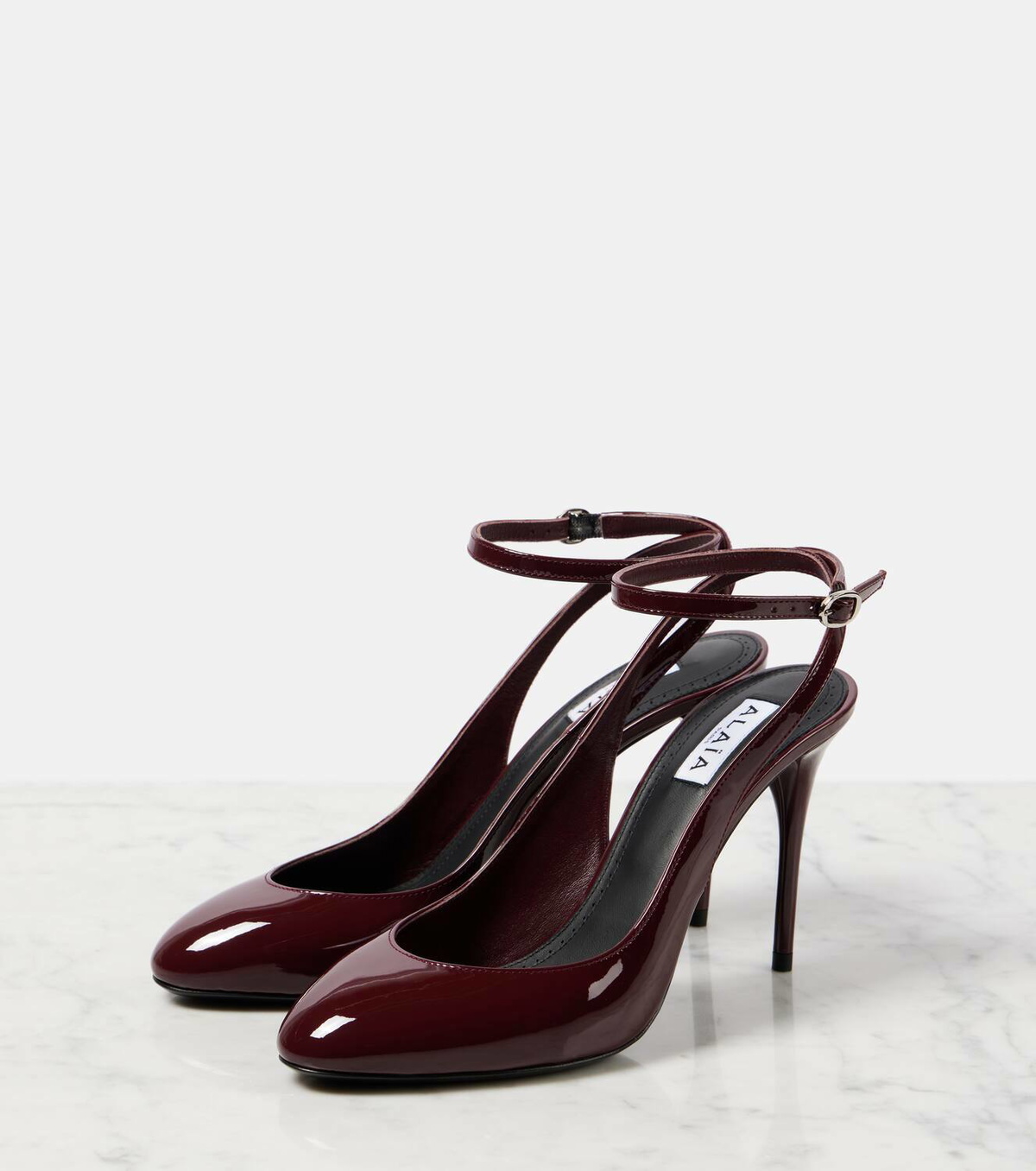 ALAÏA Women's Patent Leather Decolleté Black
