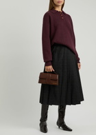 Remain BY Birger Christensen Wool Polo Jumper Dark Red