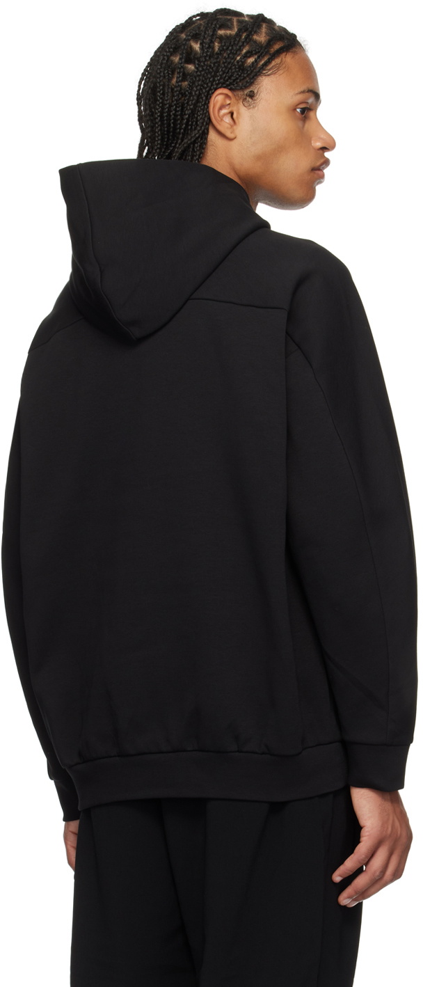 ATTACHMENT Black Paneled Hoodie
