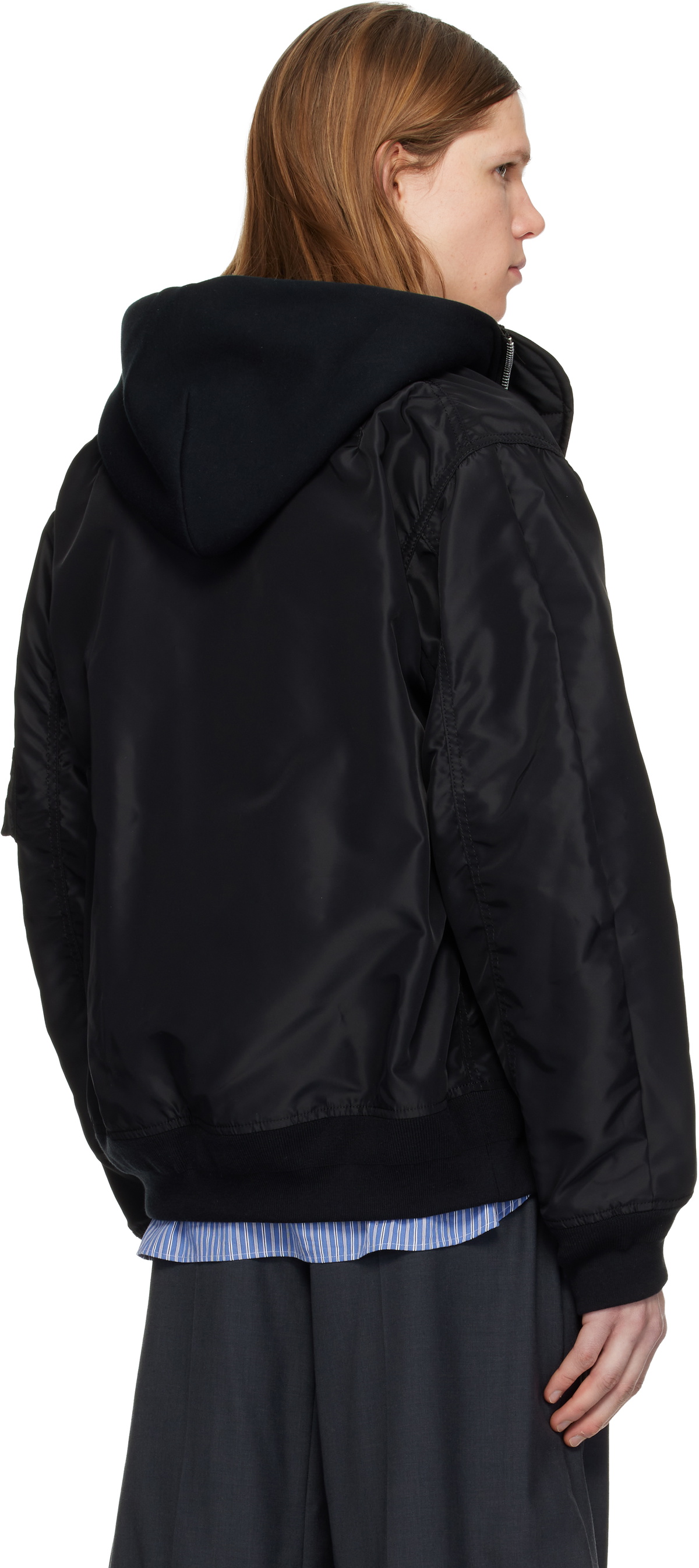 sacai Black Sponge Sweat Hoodie Sacai