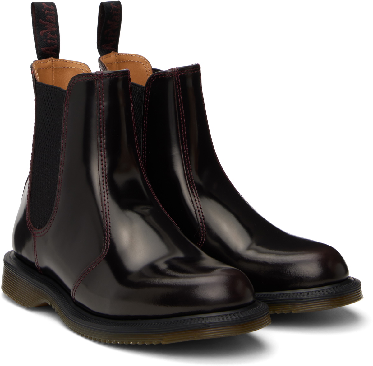 Dr. Martens Burgundy Flora Arcadia Chelsea Boots
