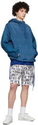 Helmut Lang Blue Canvas Anorak Jacket