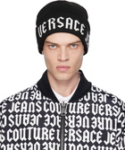 Versace Jeans Couture Black Macrologo Beanie