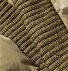 visvim - Yukata Oversized Wool-Trimmed Quilted Nylon Down Coat - Men - Sage green