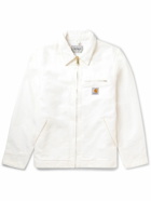 Carhartt WIP - Detroit Corduroy-Trimmed Organic Cotton-Canvas Jacket - White