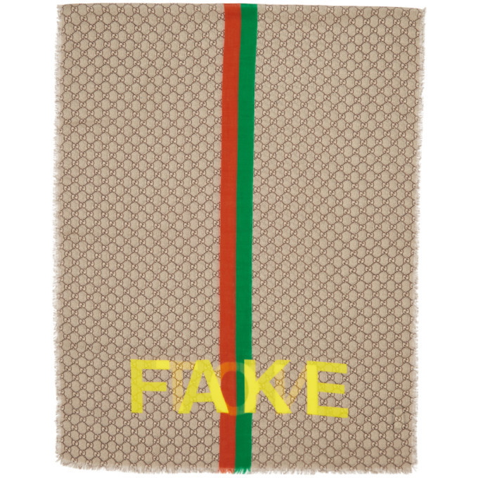 Photo: Gucci Beige GG Not Fake Scarf