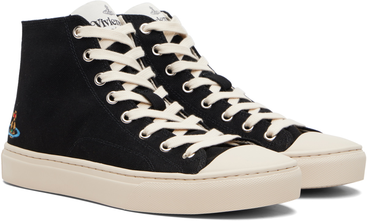 Vivienne Westwood Black High Top Plimsoll Sneakers