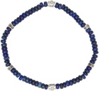 Salvatore Ferragamo Blue BR Beadstone Bracelet