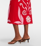 Cala de la Cruz Fabiana printed linen midi skirt