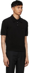 Second/Layer Black Knit Polo