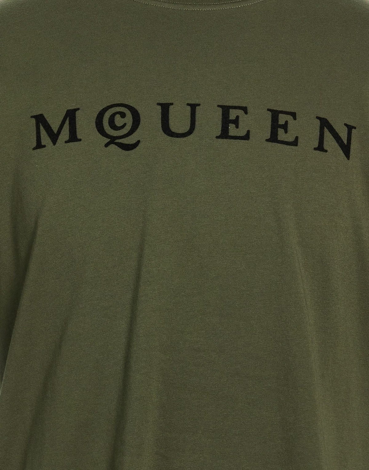 Mcqueen Mens T-shirt Military in Green