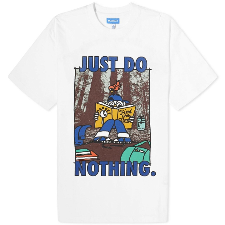 Photo: MARKET Men's Just Do Nothing T-Shirt in White