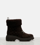 Gucci Yaga GG suede ankle boots