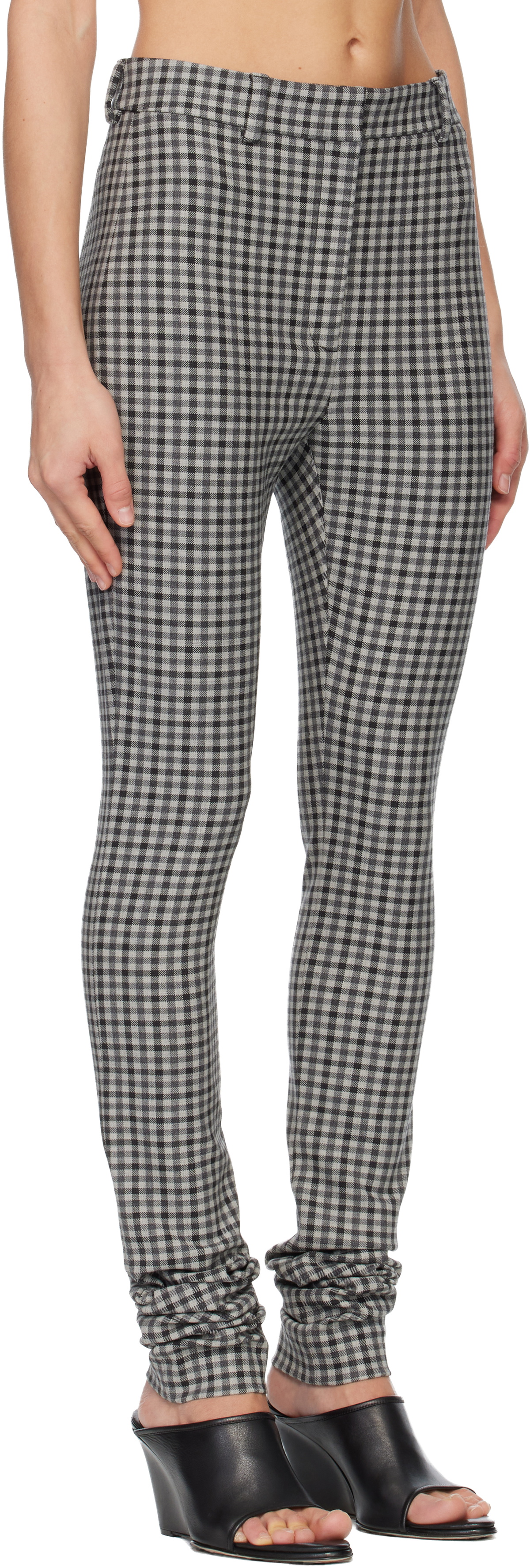 Acne Studios Gray Wool Leggings