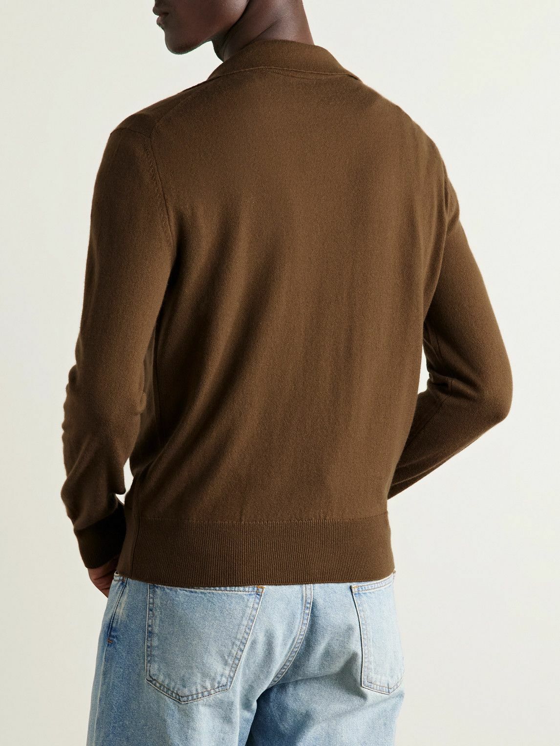 PIACENZA 1733 - Slim-Fit Cashmere Polo Shirt - Brown