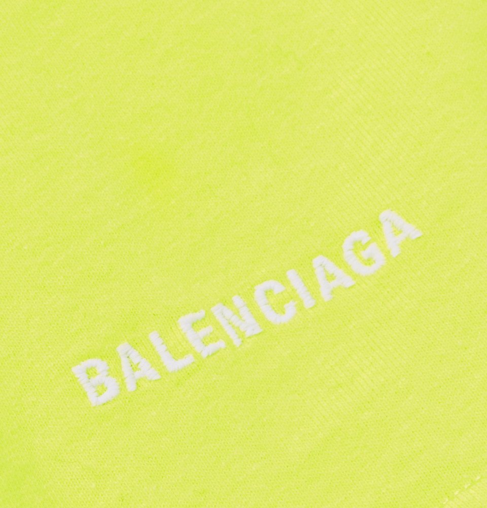 balenciaga t shirt mens yellow