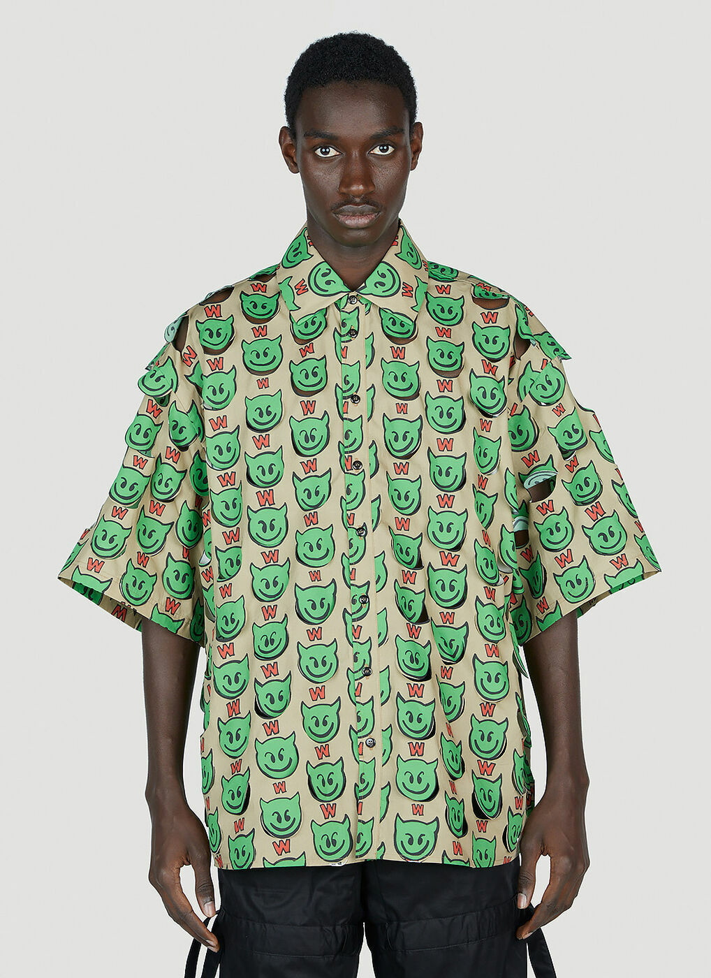 Walter Van Beirendonck: Green Banner T-Shirt