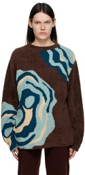 The Elder Statesman Brown Ollio Geode Sweater