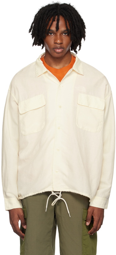Photo: nanamica Off-White Open Collar Shirt