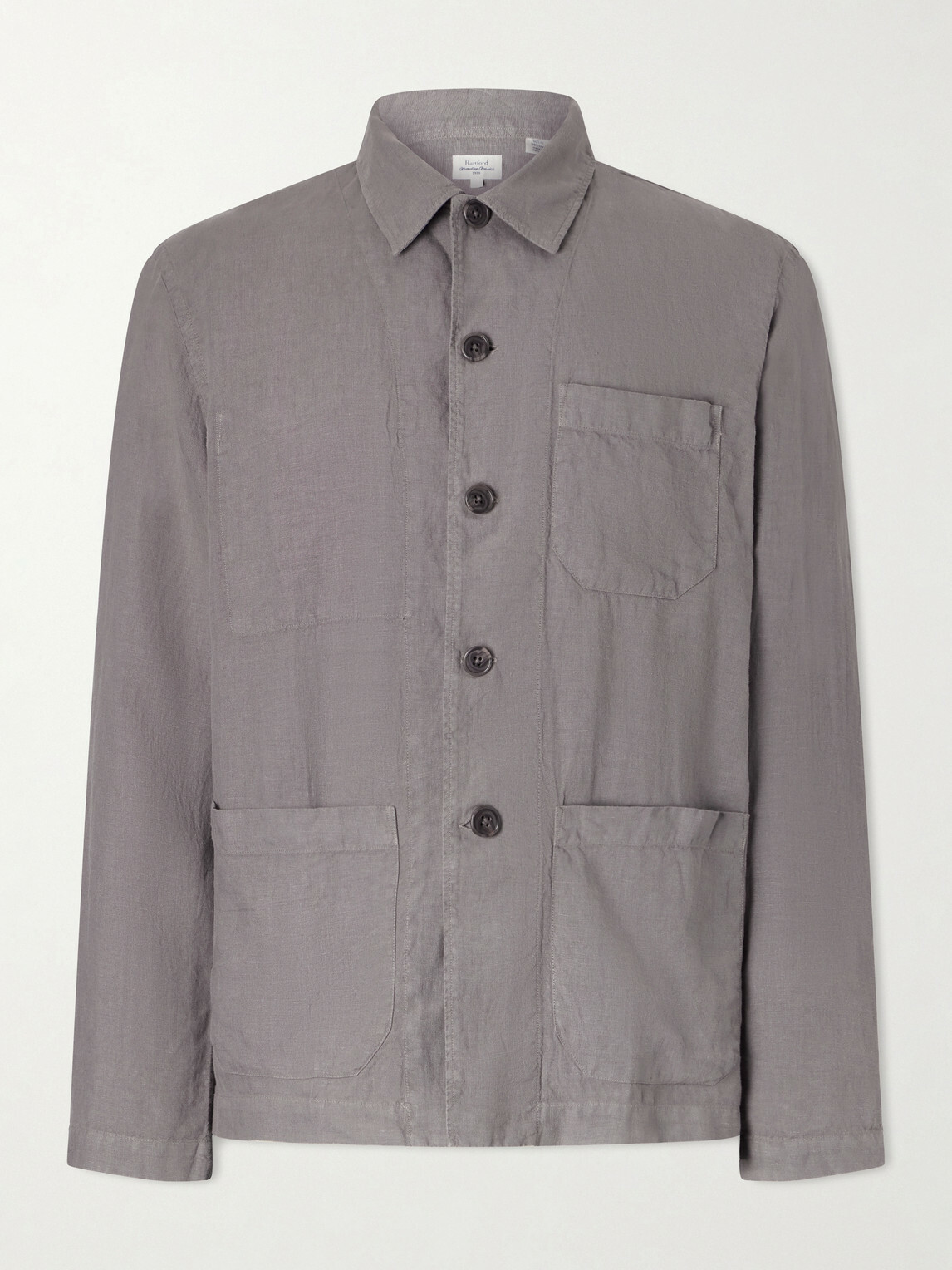 Hartford - Perry Linen and Cotton-Blend Woven Jacket - Gray