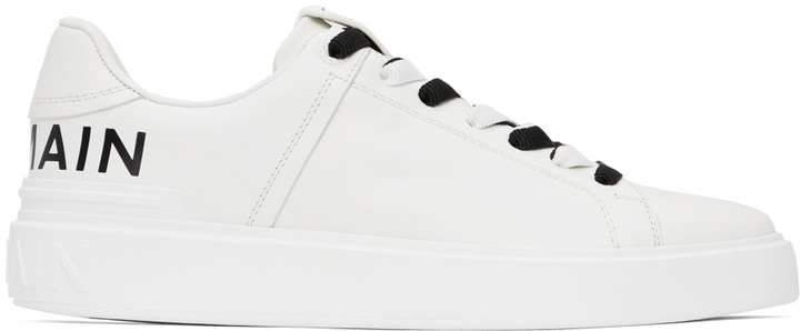 Photo: Balmain White B-Court Sneakers