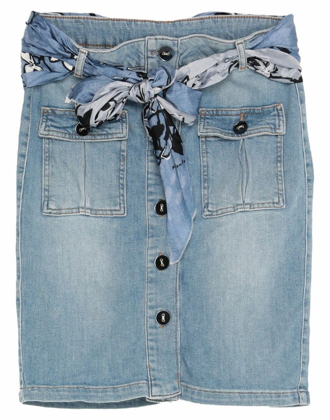 Photo: Manila Grace Womens Denim skirt in Blue
