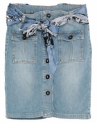 Manila Grace Womens Denim skirt in Blue