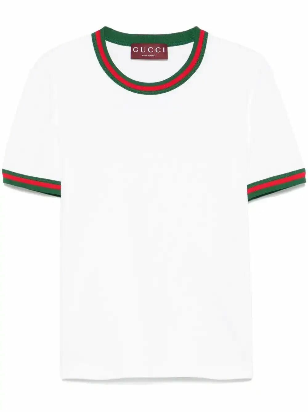 Gucci Web Stripe-Trim T-Shirt Gucci