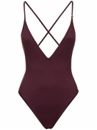 THE ATTICO Jersey Crossback One Piece Swimsuit