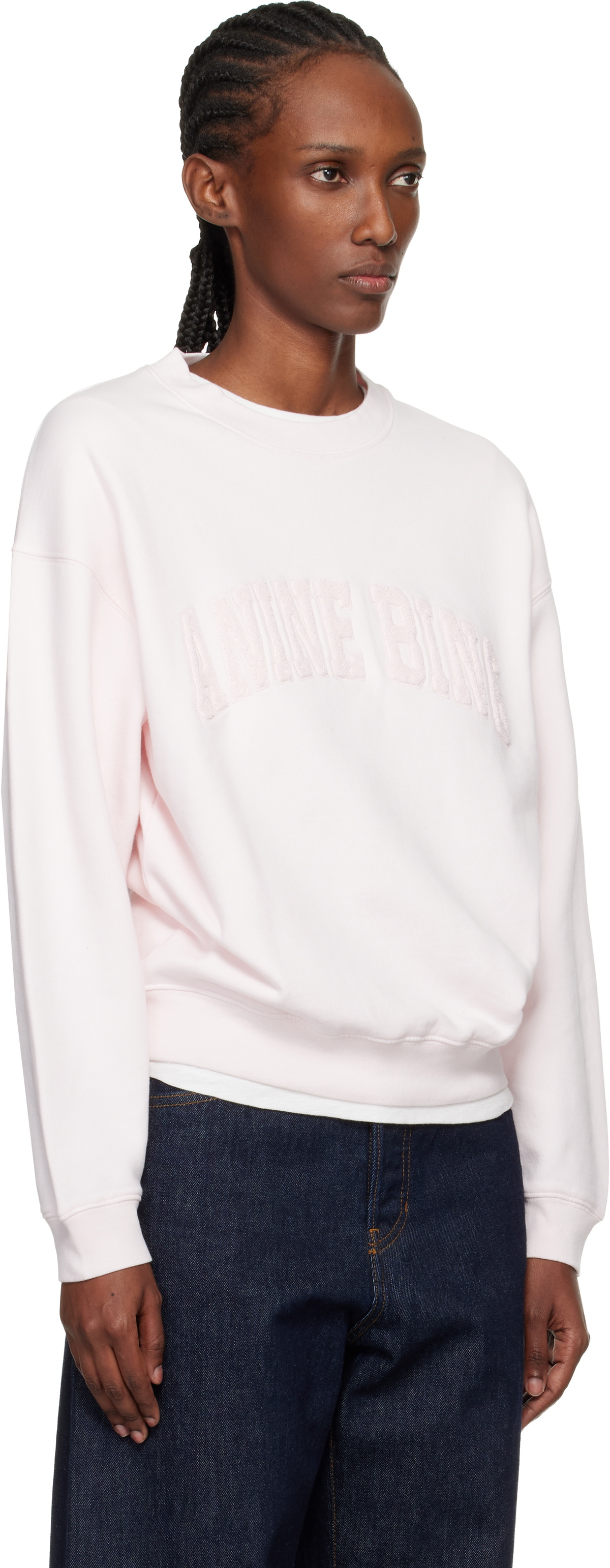 ANINE BING Pink Spencer 'Anine Bing' Sweatshirt