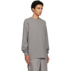 Rick Owens Gray Tower Short Crewneck LS Sweatshirt