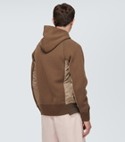 Sacai Cotton-blend twill hoodie