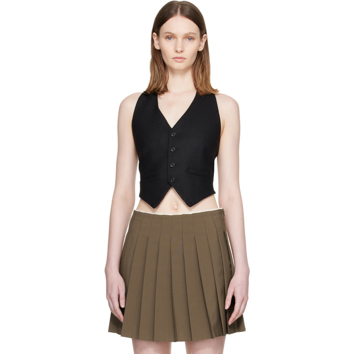 Photo: MM6 Maison Margiela Black Flannel Vest