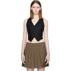 MM6 Maison Margiela Black Flannel Vest