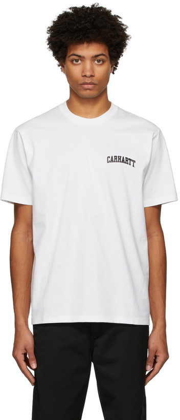 Photo: Carhartt Work In Progress White University Script T-Shirt