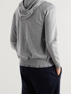 JOHN SMEDLEY - Reservoir Merino Wool Zip-Up Hoodie - Gray