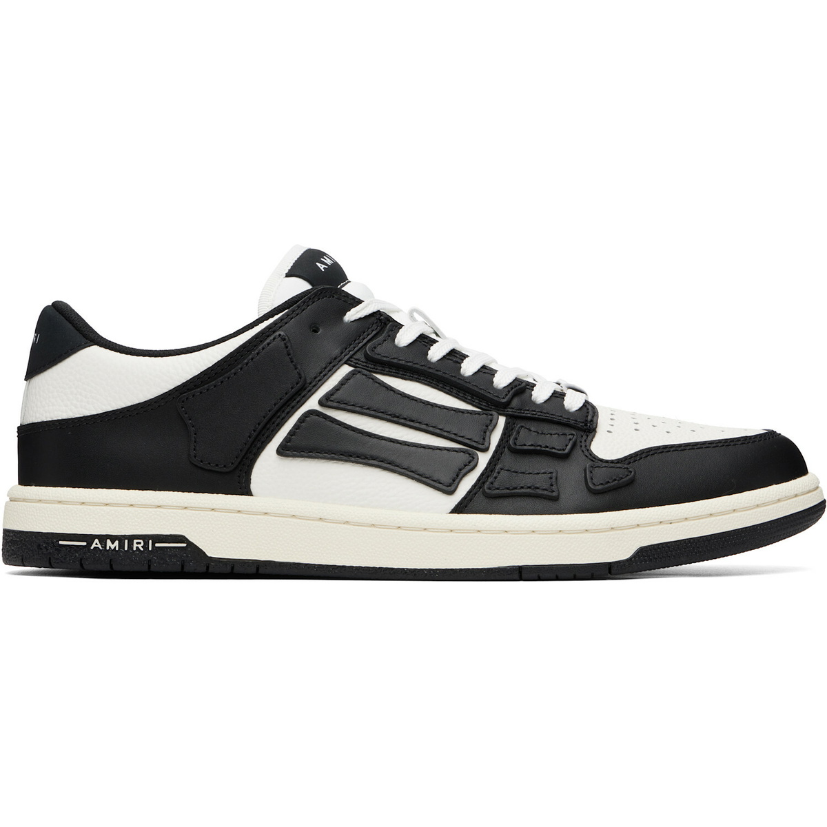 AMIRI Black & White Skel Top Low Sneakers