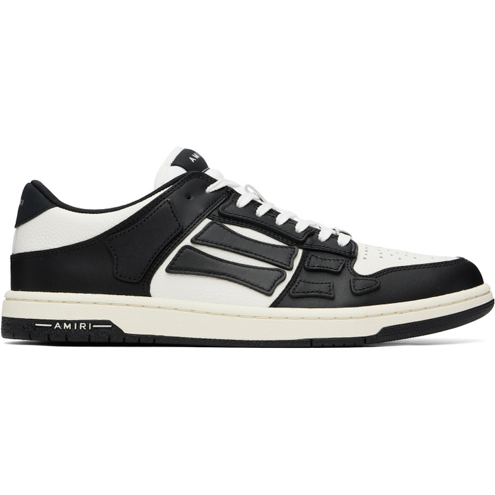 Photo: AMIRI Black & White Skel Top Low Sneakers