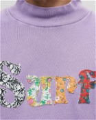 Erl Surf Patch Longsleeve Tshirt Knit Purple - Mens - Shortsleeves