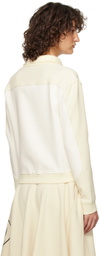 TheOpen Product White & Beige Paneled Jacket