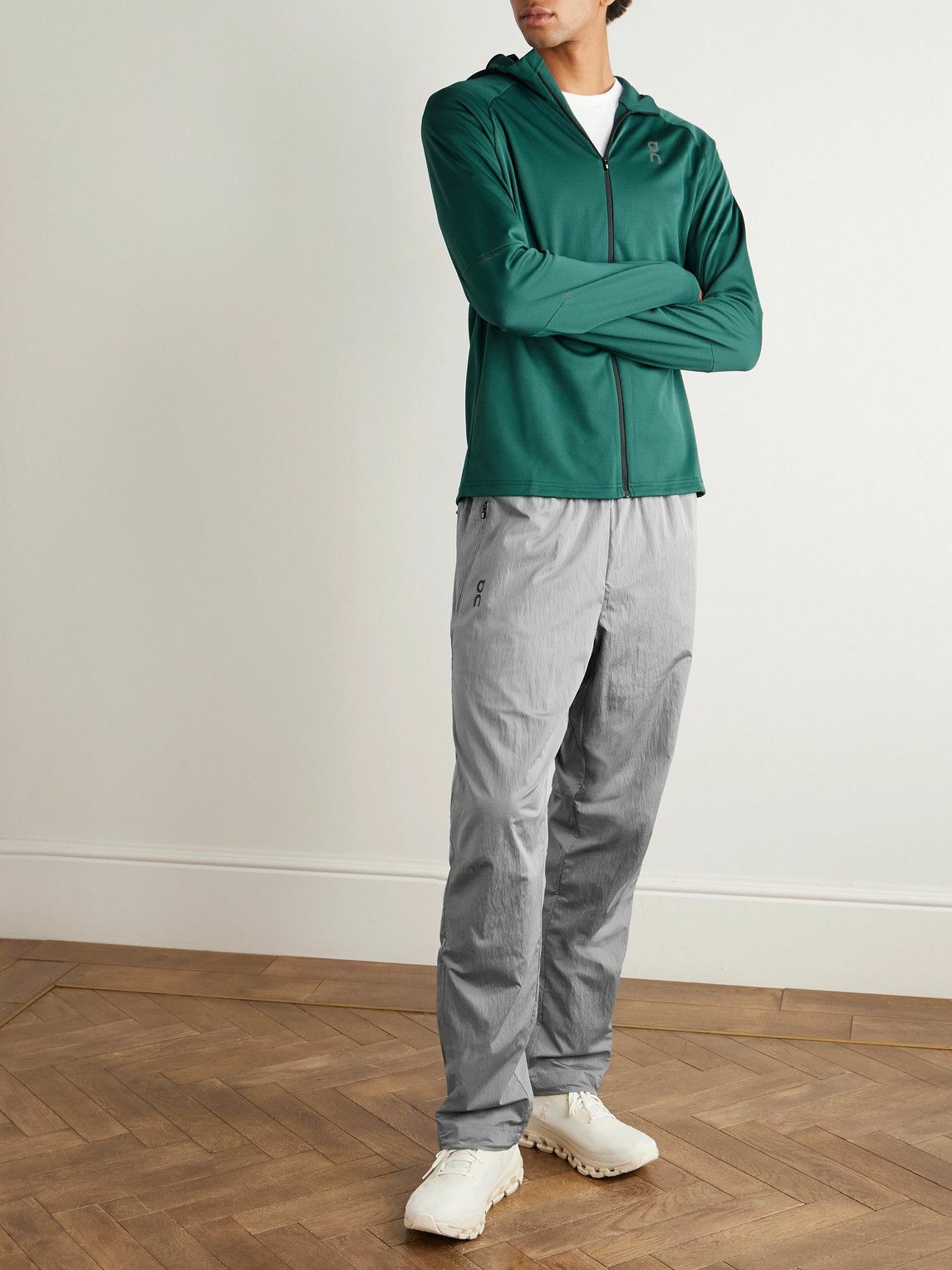 ON - Climate Recycled Tech-Jersey Hooded Jacket - Green