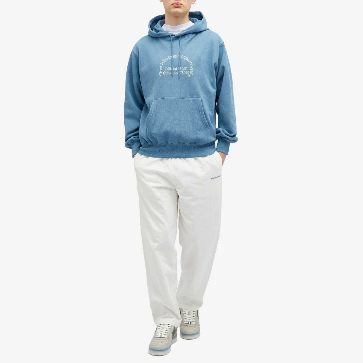 【THISISNEVERTHAT】TNT Team Hoodie Slate thisisneverthat Men's TNT Team Popover Hoodie in Slate