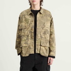 Brain Dead Men's Twill Military Shirt Jacket in Leaf Camo