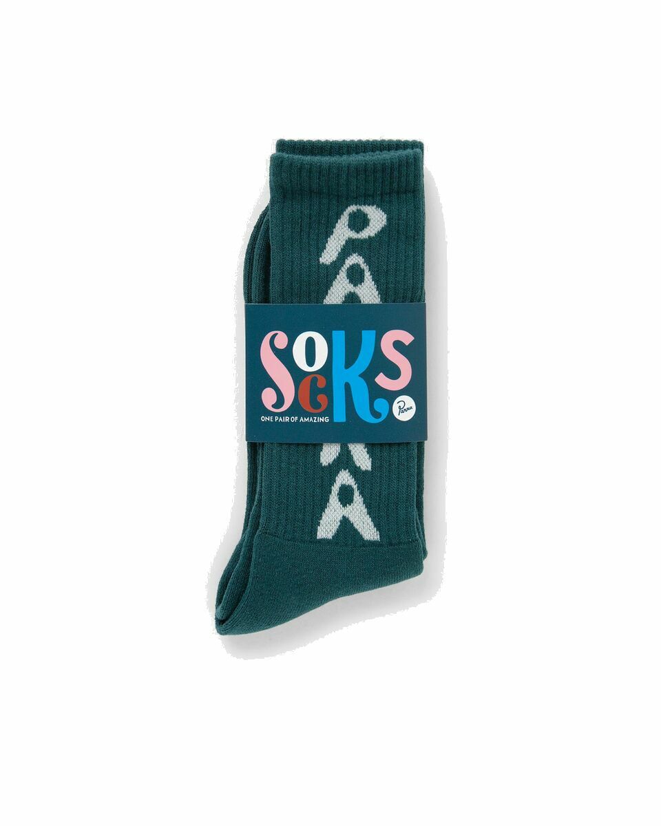 Photo: By Parra Hole Logo Crew Socks Green - Mens - Socks