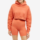Mayde Women's Cropped Hoodie in Coral