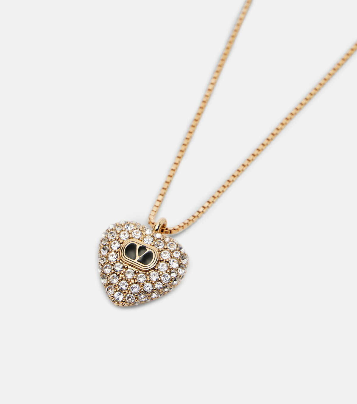 Valentino Cœur Royal embellished pendant necklace