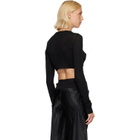 Rick Owens Black Tower LS Crop T-shirt
